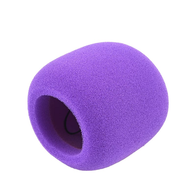 Fielect 1Pcs Microphone Cover Sponge Foam Mic Cover Handheld Microphone Windscreen Shield Protection Micro Foam Filter Purple for KTV Broadcasting - Image 1